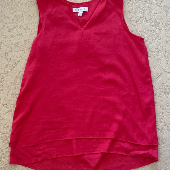 Cynthia Rowley Tops - Cynthia Rowley Vibrant Red V-Neck Blouse